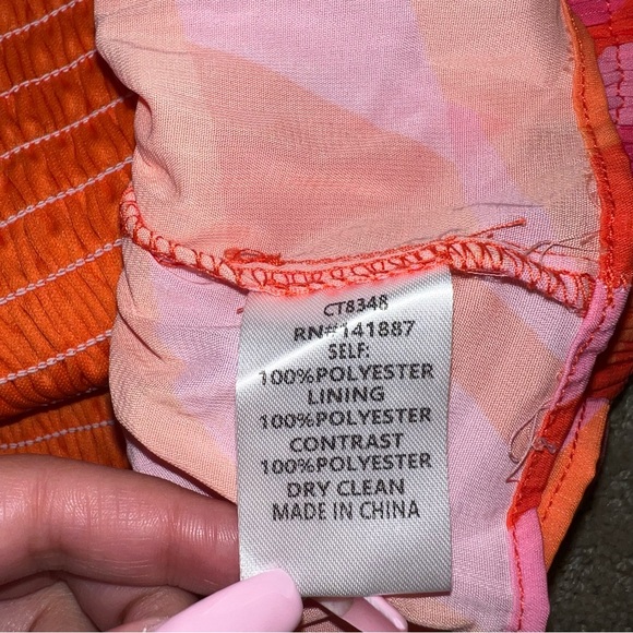 TCEC Smoked Ruffled Multi Colored Tank Top Size Small - Picture 6 of 7